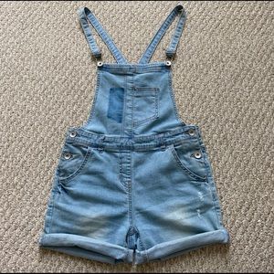 Denim Shorts Overalls